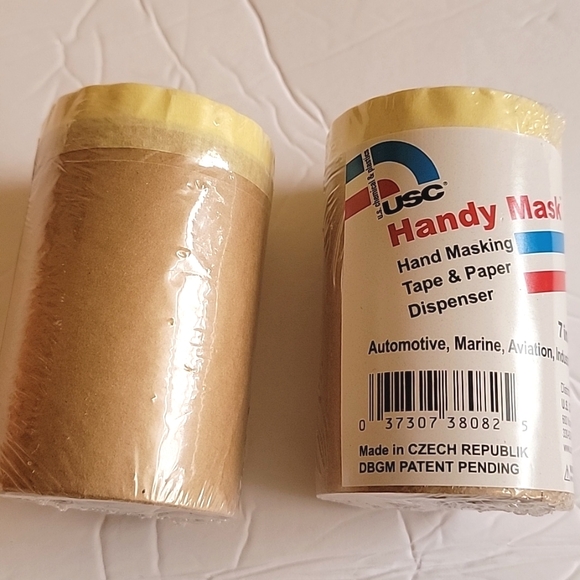 🍎 2 Nwt USC® Handy Mask 38082 7' Hand Masking Tape Paper Refill Roll Industrial - Picture 2 of 5